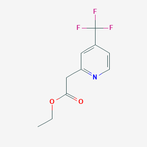 molecular formula C10H10F3NO2 B3059713 Ethyl 2-(4-(trifluoromethyl)pyridin-2-yl)acetate CAS No. 1189770-53-3