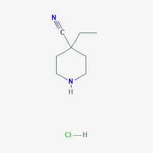 molecular formula C8H15ClN2 B3059717 4-Ethyl-4-piperidinecarbonitrile hydrochloride CAS No. 1205748-66-8