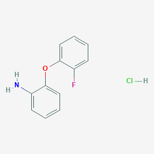 molecular formula C12H11ClFNO B3059723 [2-(2-Fluorophenoxy)phenyl]amine hydrochloride CAS No. 1211495-35-0