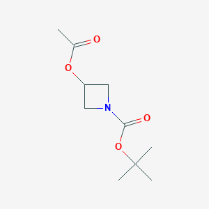 molecular formula C10H17NO4 B3059730 Tert-butyl 3-acetoxyazetidine-1-carboxylate CAS No. 1215205-53-0