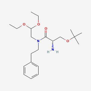 molecular formula C21H36N2O4 B3059734 (2S)-2-Amino-N-(2,2-diethoxyethyl)-3-(1,1-dimethylethoxy)-N-(2-phenylethyl)-propanamide CAS No. 1222068-63-4