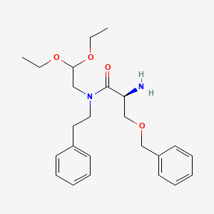 molecular formula C24H34N2O4 B3059735 (2S)-2-Amino-N-(2,2-diethoxyethyl)-N-(2-phenylethyl)-3-(phenylmethoxy)-propanamide CAS No. 1222068-68-9