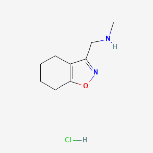 molecular formula C9H15ClN2O B3059743 N-Methyl-1-(4,5,6,7-tetrahydro-1,2-benzisoxazol-3-YL)methanamine hydrochloride CAS No. 1228070-87-8