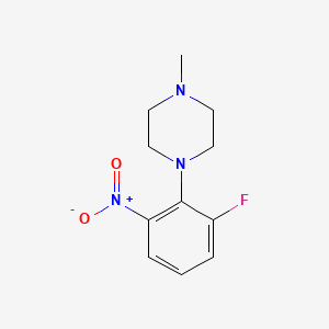 molecular formula C11H14FN3O2 B3059748 1-(2-Fluoro-6-nitrophenyl)-4-methylpiperazine CAS No. 1233952-28-7