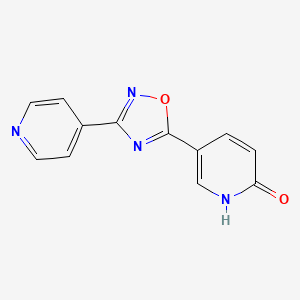 molecular formula C12H8N4O2 B3059754 5-[3-(pyridin-4-yl)-1,2,4-oxadiazol-5-yl]pyridin-2(1H)-one CAS No. 1239843-30-1