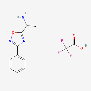 [1-(3-Phenyl-1,2,4-oxadiazol-5-yl)ethyl]amine trifluoroacetate