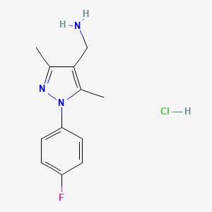 ([1-(4-Fluorophenyl)-3,5-dimethyl-1h-pyrazol-4-yl]methyl)amine hydrochloride