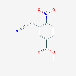 molecular formula C10H8N2O4 B3059767 Methyl 3-(cyanomethyl)-4-nitrobenzoate CAS No. 1260763-08-3