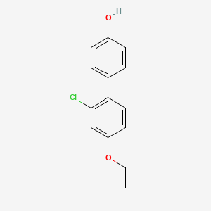 molecular formula C14H13ClO2 B3059780 4-(2-Chloro-4-ethoxyphenyl)phenol CAS No. 1261910-60-4