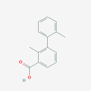 molecular formula C15H14O2 B3059783 3-(2-Methylphenyl)-2-methylbenzoic acid CAS No. 1261914-18-4