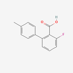 molecular formula C14H11FO2 B3059790 6-Fluoro-2-(4-methylphenyl)benzoic acid CAS No. 1261926-74-2