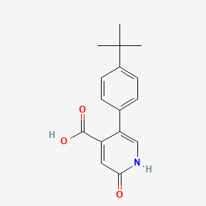 molecular formula C16H17NO3 B3059795 2-Hydroxy-5-(4-T-butylphenyl)isonicotinic acid CAS No. 1261954-99-7