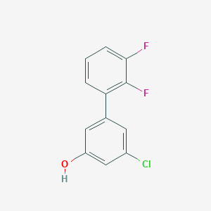 molecular formula C12H7ClF2O B3059797 3-Chloro-5-(2,3-difluorophenyl)phenol CAS No. 1261960-95-5