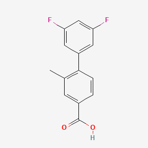 molecular formula C14H10F2O2 B3059798 4-(3,5-Difluorophenyl)-3-methylbenzoic acid CAS No. 1261964-51-5