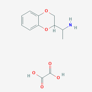 molecular formula C12H15NO6 B3059811 1-(2,3-Dihydrobenzo[b][1,4]dioxin-2-yl)ethanamine oxalate CAS No. 1269052-82-5