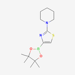 molecular formula C14H23BN2O2S B3059816 2-(Piperidin-1-yl)thiazole-4-boronic acid pinacol ester CAS No. 1283179-56-5