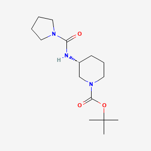 molecular formula C15H27N3O3 B3059818 （R）-叔丁基3-[(吡咯烷-1-基)羰基]氨基哌啶-1-羧酸酯 CAS No. 1286209-31-1