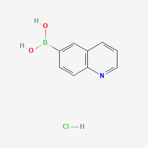 molecular formula C9H9BClNO2 B3059826 Quinoline-6-boronic acid hydrochloride CAS No. 1310403-86-1