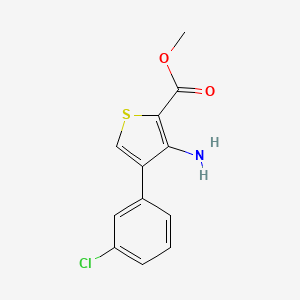 molecular formula C12H10ClNO2S B3059841 Methyl 3-amino-4-(3-chlorophenyl)thiophene-2-carboxylate CAS No. 1325306-18-0