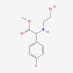 Methyl 2-(4-fluorophenyl)-2-[(2-hydroxyethyl)amino]acetate