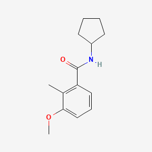 molecular formula C14H19NO2 B3059856 N-cyclopentyl-3-methoxy-2-methylbenzamide CAS No. 1357147-50-2