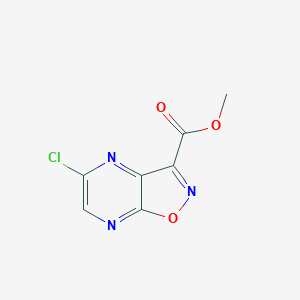 molecular formula C7H4ClN3O3 B3059864 Methyl 5-chloroisoxazolo[4,5-b]pyrazine-3-carboxylate CAS No. 1374986-05-6