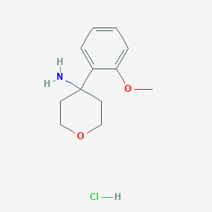 molecular formula C12H18ClNO2 B3059867 4-(2-Methoxyphenyl)oxan-4-amine hydrochloride CAS No. 1380300-27-5