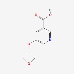 molecular formula C9H9NO4 B3059876 5-(氧杂环-3-氧基)烟酸 CAS No. 1385696-67-2