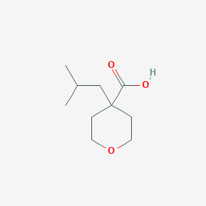 molecular formula C10H18O3 B3059879 4-(2-甲基丙基)氧杂环-4-羧酸 CAS No. 1385696-76-3