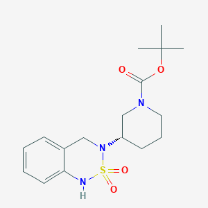 (S)-3-(2,2-Dioxo-1,4-dihydro-2H-2lambda*6*-benzo[1,2,6]thiadiazin-3-yl)-piperidine-1-carboxylic acid tert-butyl ester