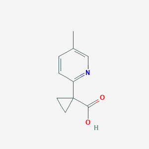 molecular formula C10H11NO2 B3059881 1-(5-Methylpyridin-2-yl)cyclopropane-1-carboxylic acid CAS No. 1389313-37-4