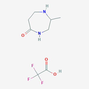 molecular formula C8H13F3N2O3 B3059890 2-甲基-1,4-二氮杂环-5-酮三氟醋酸盐 CAS No. 1390655-06-7