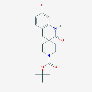 molecular formula C18H23FN2O3 B3059894 tert-Butyl 7'-fluoro-2'-oxo-2',4'-dihydro-1'H-spiro[piperidine-4,3'-quinoline]-1 CAS No. 1393330-69-2