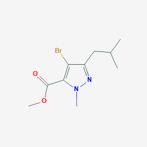 methyl 4-bromo-1-methyl-3-(2-methylpropyl)-1H-pyrazole-5-carboxylate