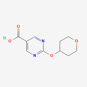 molecular formula C10H12N2O4 B3059898 2-(Oxan-4-yloxy)pyrimidine-5-carboxylicacid CAS No. 1402232-64-7