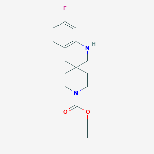 molecular formula C18H25FN2O2 B3059901 叔丁基 7'-氟-2',4'-二氢-1'H-螺[哌啶-4,3'-喹啉]-1-羧 CAS No. 1402232-83-0