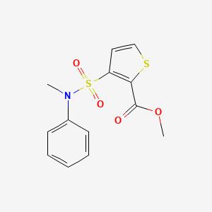 molecular formula C13H13NO4S2 B3059905 2-Thiophenecarboxylic acid, 3-((methylphenylamino)sulfonyl)-, methyl ester CAS No. 140947-38-2