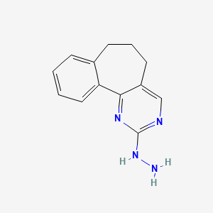 molecular formula C13H14N4 B3059906 2-hydrazino-6,7-dihydro-5H-benzo[6,7]cyclohepta[1,2-d]pyrimidine CAS No. 1410821-11-2