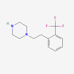 molecular formula C13H17F3N2 B3059913 1-[2-(Trifluoromethyl)phenethyl]piperazine CAS No. 141929-43-3