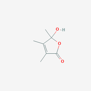 molecular formula C7H10O3 B3059918 5-Hydroxy-3,4,5-trimethylfuran-2(5H)-one CAS No. 14300-73-3
