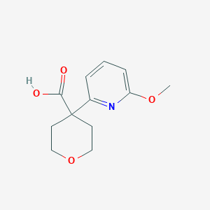 molecular formula C12H15NO4 B3059920 4-(6-Methoxypyridin-2-yl)oxane-4-carboxylic acid CAS No. 1439896-31-7