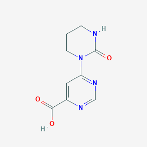 molecular formula C9H10N4O3 B3059923 6-[2-Oxo-tetrahydropyrimidin-1(2H)-yl]pyrimidine-4-carboxylic acid CAS No. 1439896-56-6