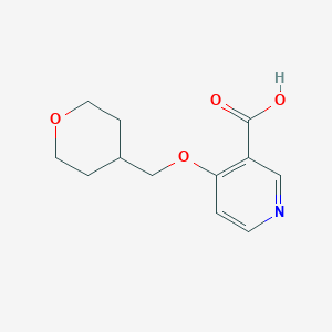 molecular formula C12H15NO4 B3059933 4-(氧杂-4-基甲氧基)吡啶-3-羧酸 CAS No. 1439899-50-9