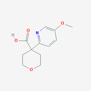 molecular formula C12H15NO4 B3059934 4-(5-Methoxypyridin-2-yl)oxane-4-carboxylic acid CAS No. 1439899-52-1
