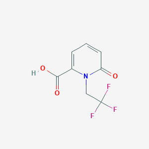 molecular formula C8H6F3NO3 B3059935 6-Oxo-1-(2,2,2-trifluoroethyl)-1,6-dihydropyridine-2-carboxylic acid CAS No. 1439900-46-5