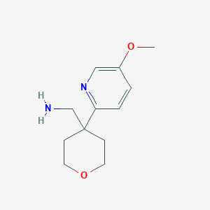molecular formula C12H18N2O2 B3059936 [4-(5-甲氧基吡啶-2-基)氧杂-4-基]甲胺 CAS No. 1439900-62-5