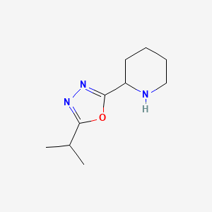 molecular formula C10H17N3O B3059937 2-[5-(丙-2-基)-1,3,4-恶二唑-2-基]哌啶 CAS No. 1439902-18-7