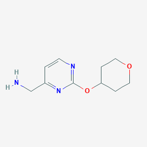 molecular formula C10H15N3O2 B3059938 [2-(Oxan-4-yloxy)pyrimidin-4-yl]methanamine CAS No. 1439902-42-7