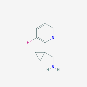 molecular formula C9H11FN2 B3059941 [1-(3-Fluoropyridin-2-yl)cyclopropyl]methanamine CAS No. 1439902-98-3