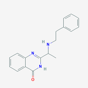 molecular formula C18H19N3O B3059942 2-[1-(phenethylamino)ethyl]-4(3H)-quinazolinone CAS No. 143993-21-9